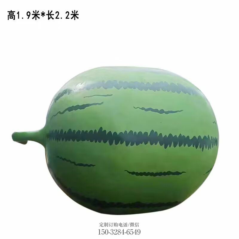 企业西瓜雕塑 景观艺术瓜果雕塑承接 商场雕塑常用