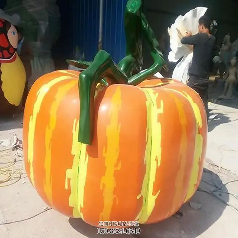 酒店南瓜雕塑 各类瓜果雕塑标准 景区雕塑优选