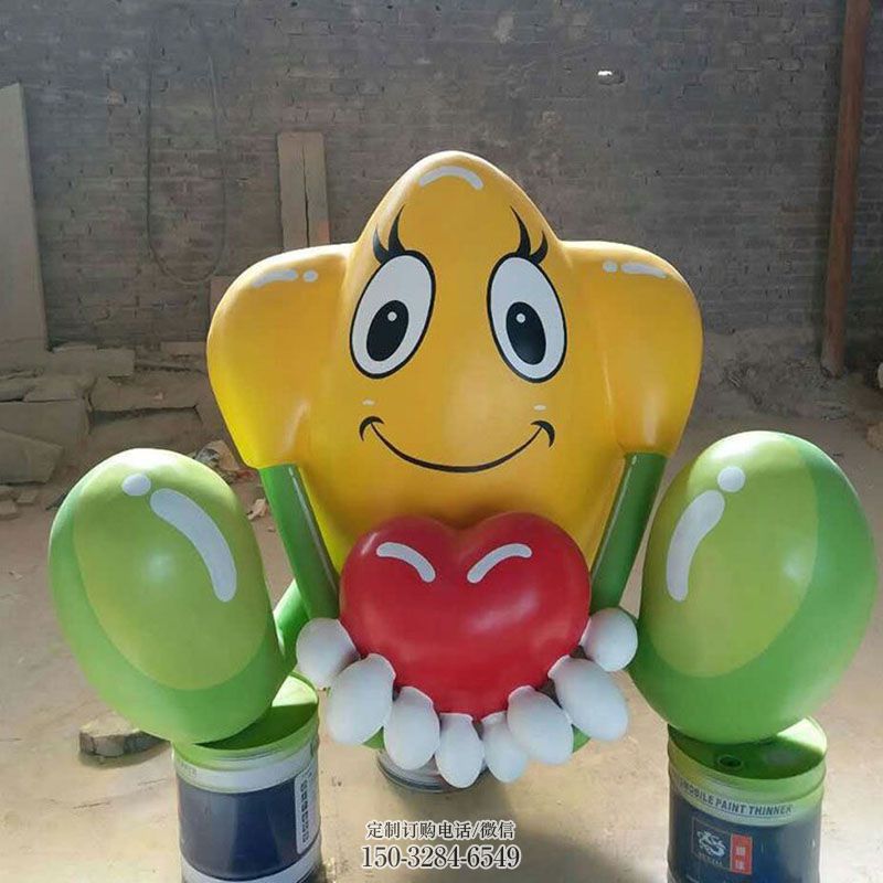 广场苦瓜雕塑 抽象果蔬雕塑 烤漆瓜果雕塑